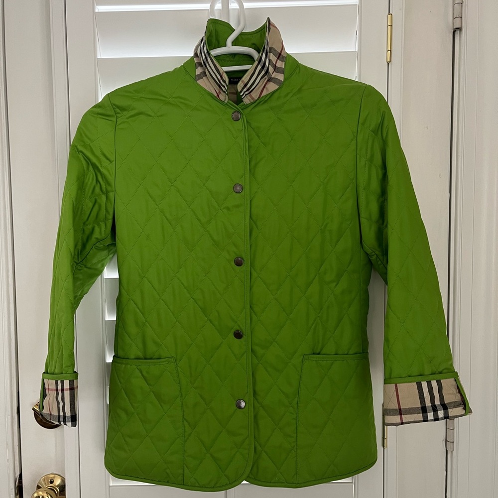 BURBERRY Lime Green Quilted Women’s Jacket